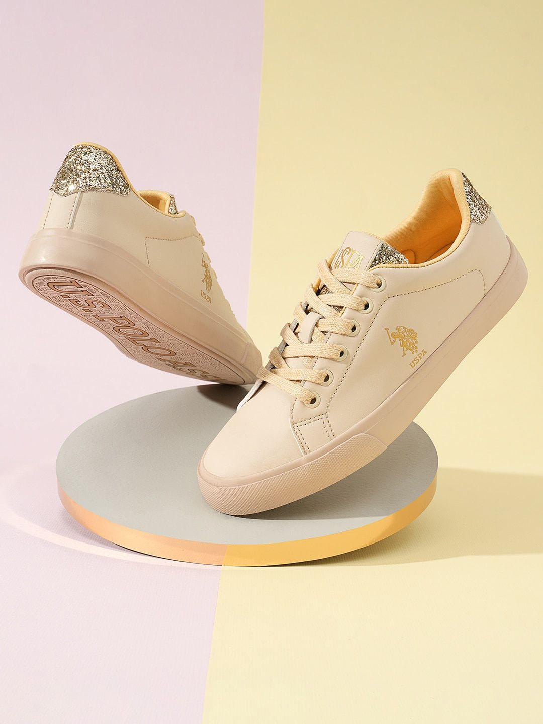 u s polo assn women nude-coloured pu fashion