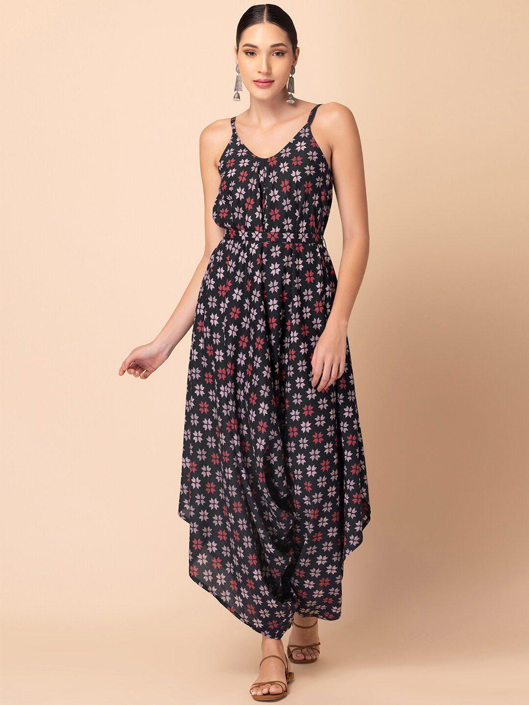 indya women floral boota-printed jumpsuit