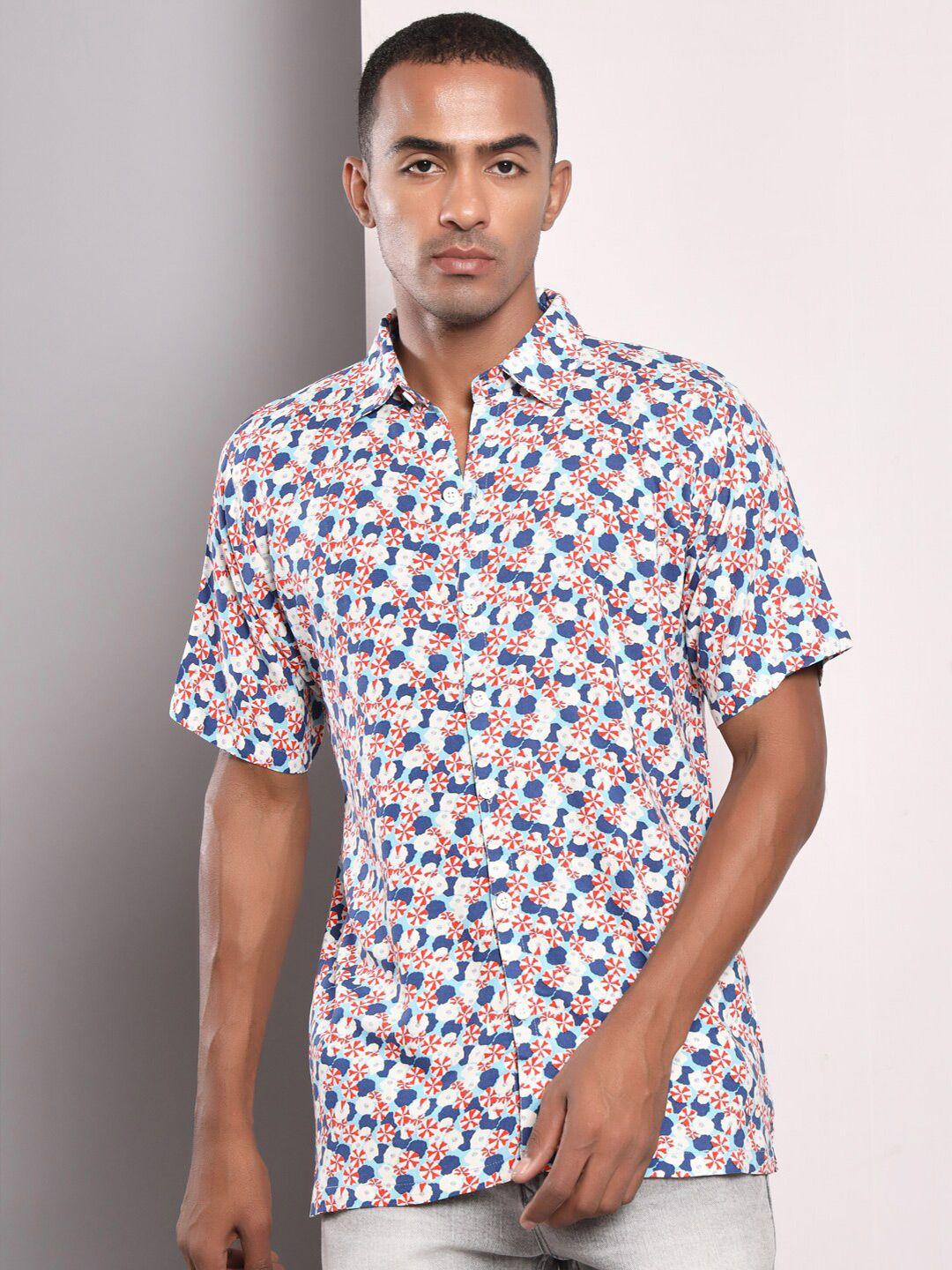 baesd standard floral printed cotton casual shirt