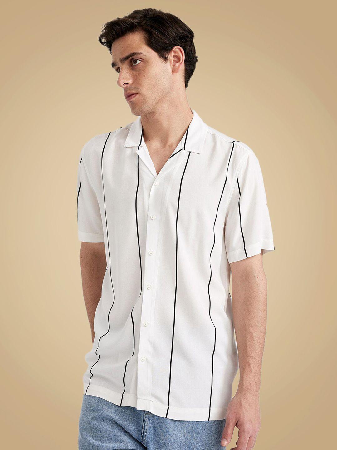 defacto opaque vertical striped casual shirt