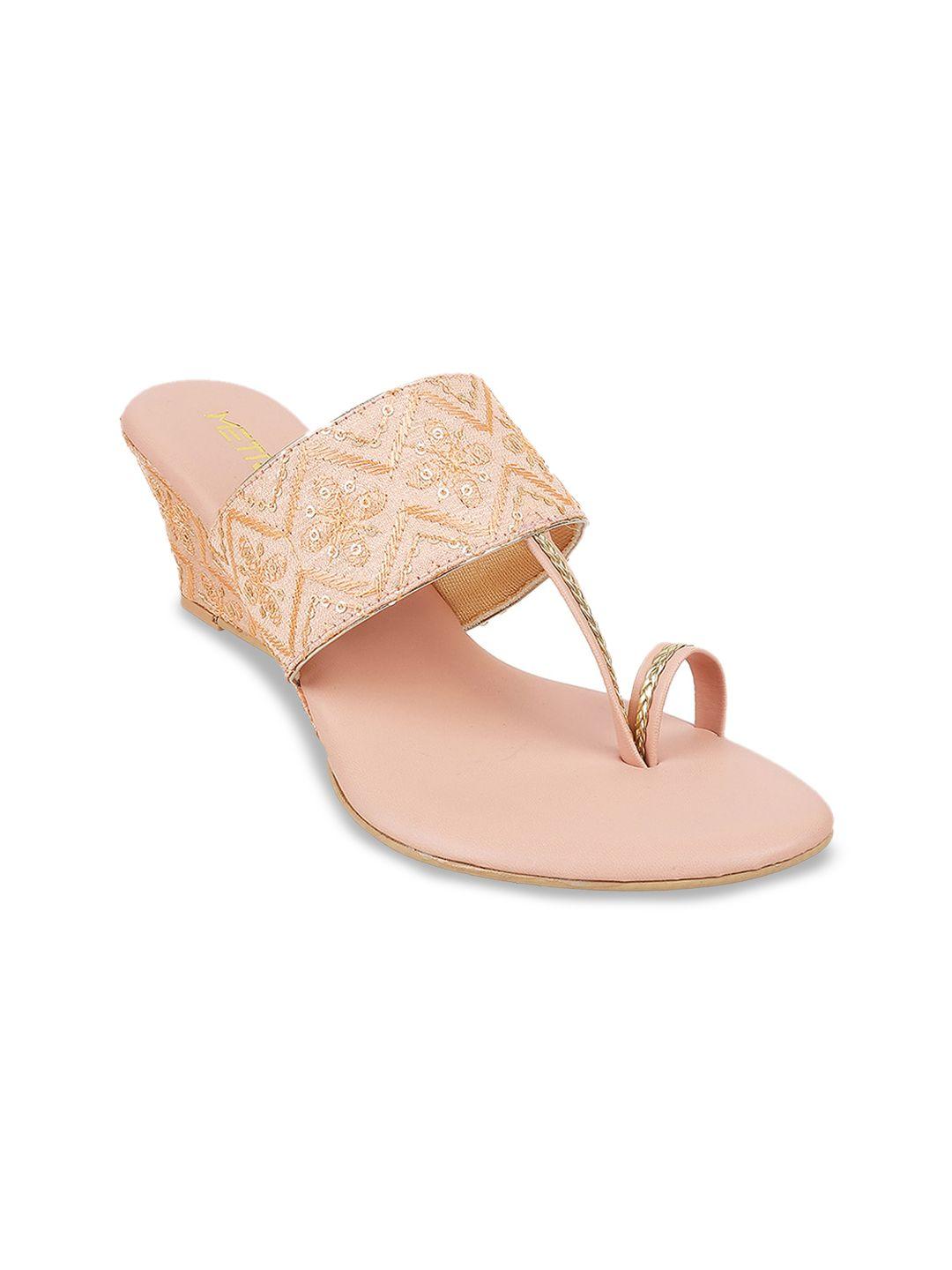 metro pink wedge sandals