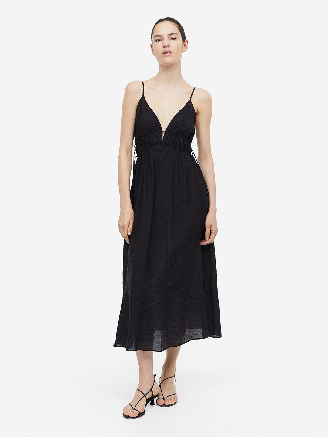 h&m drawstring-detail dress