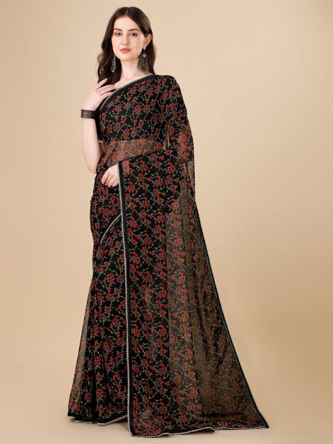 dori floral printed embellished saree