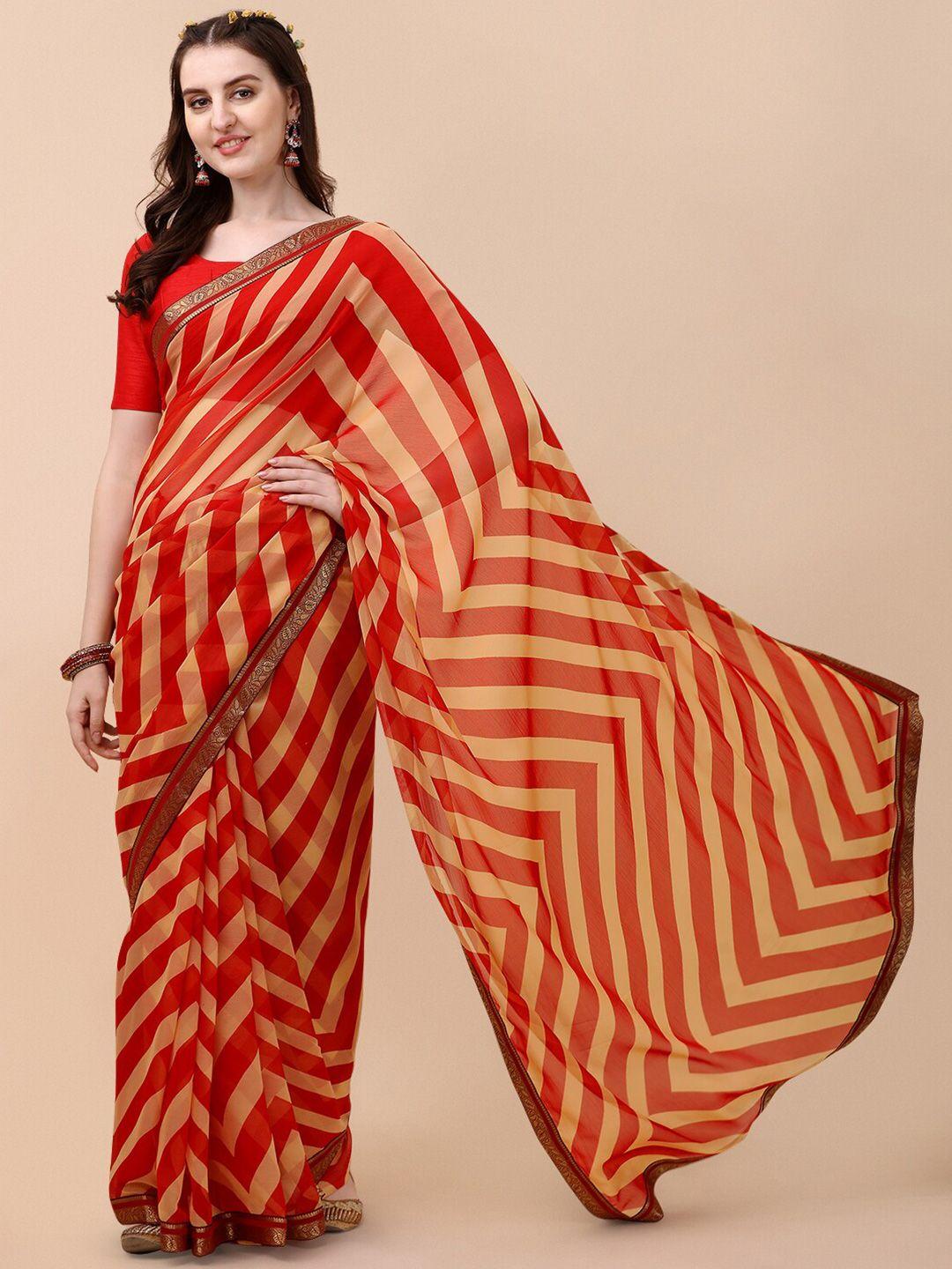 dori striped embellished saree