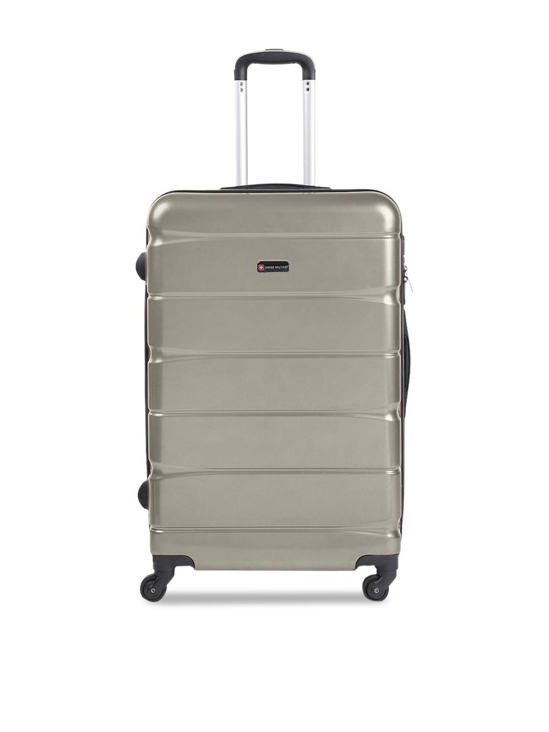 swiss military water resistant hard sided large trolley suitcase