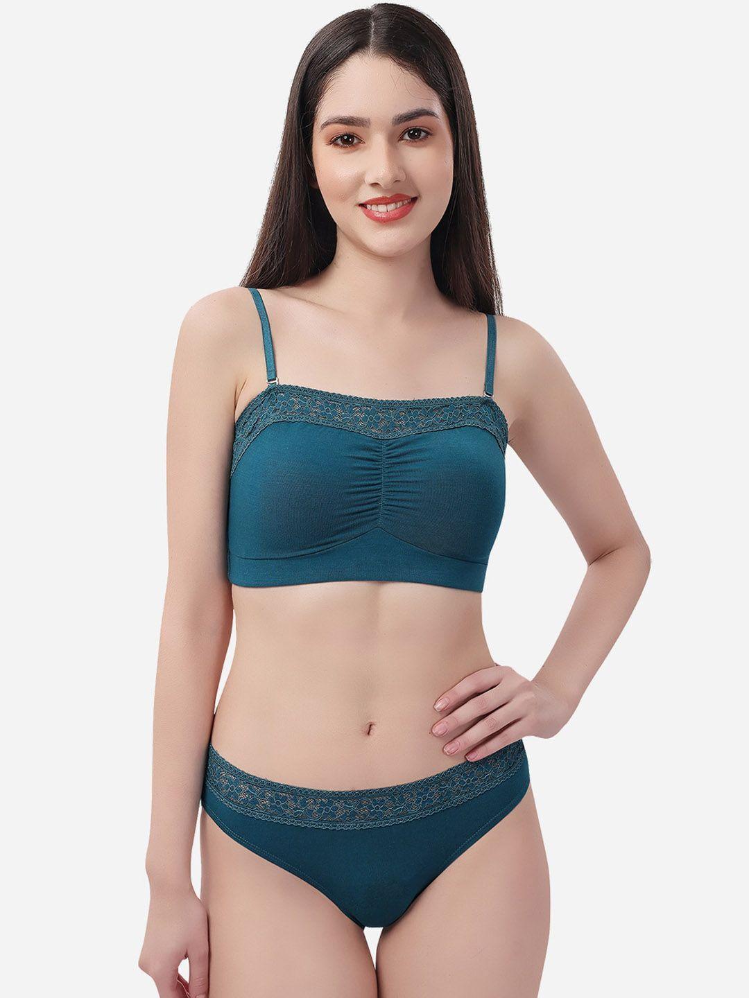 soie women removable cups mid-rise lingerie set