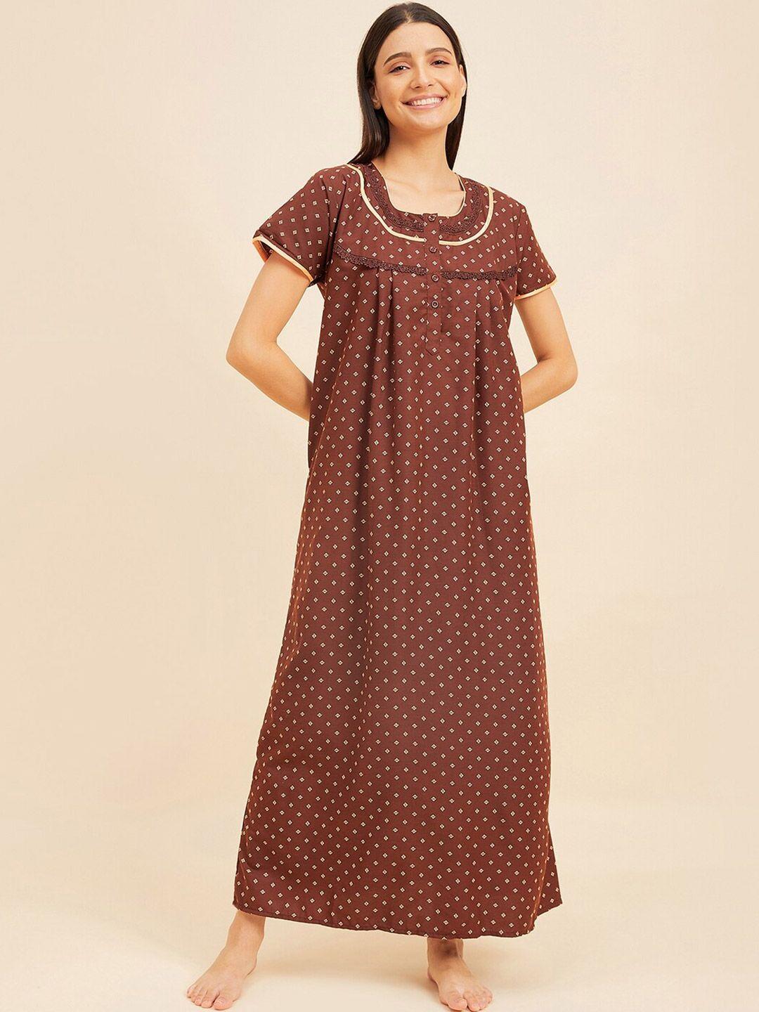 sweet dreams printed maxi nightdress