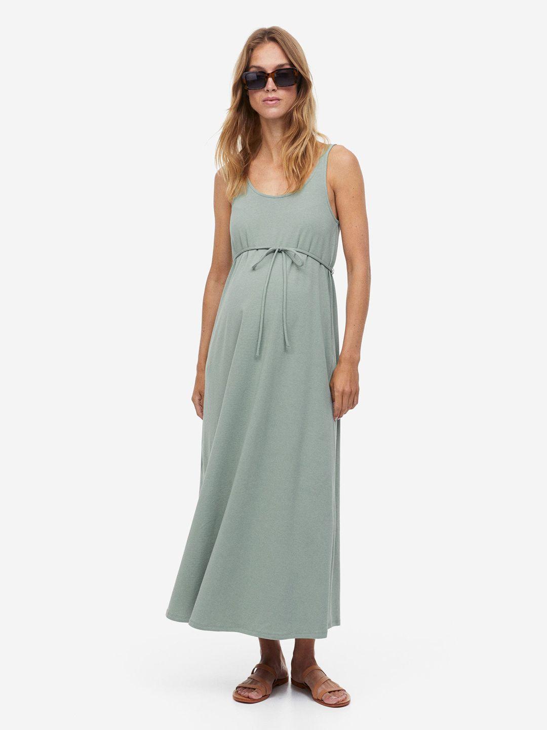 h&m mama calf-length cotton dress