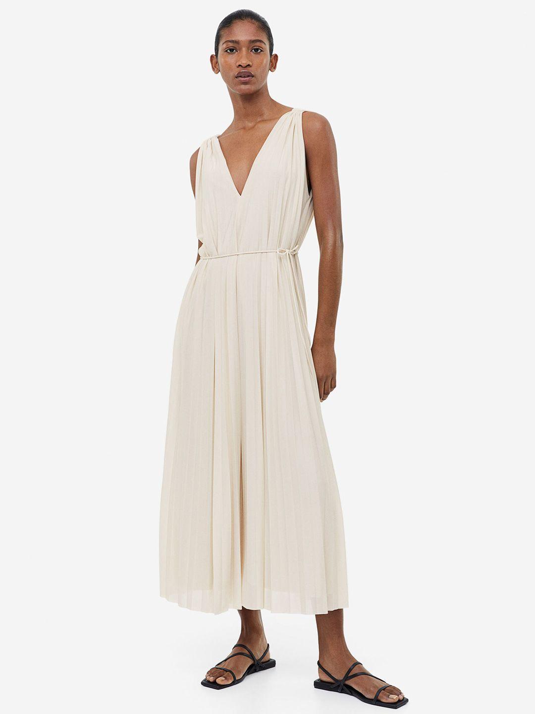 h&m a-line pleated dress