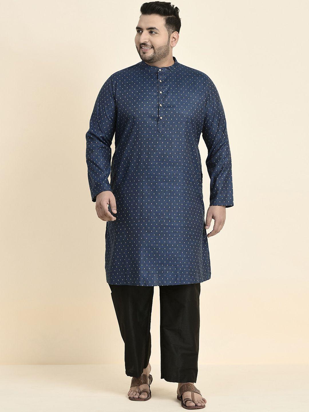 sztori men blue regular kurta with pyjamas