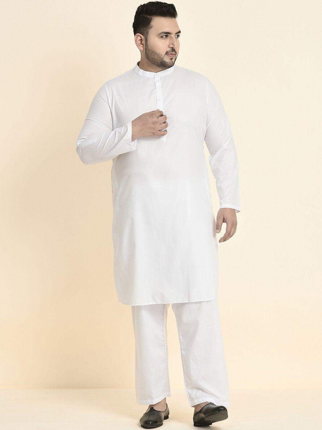 sztori men white regular kurta with pyjamas