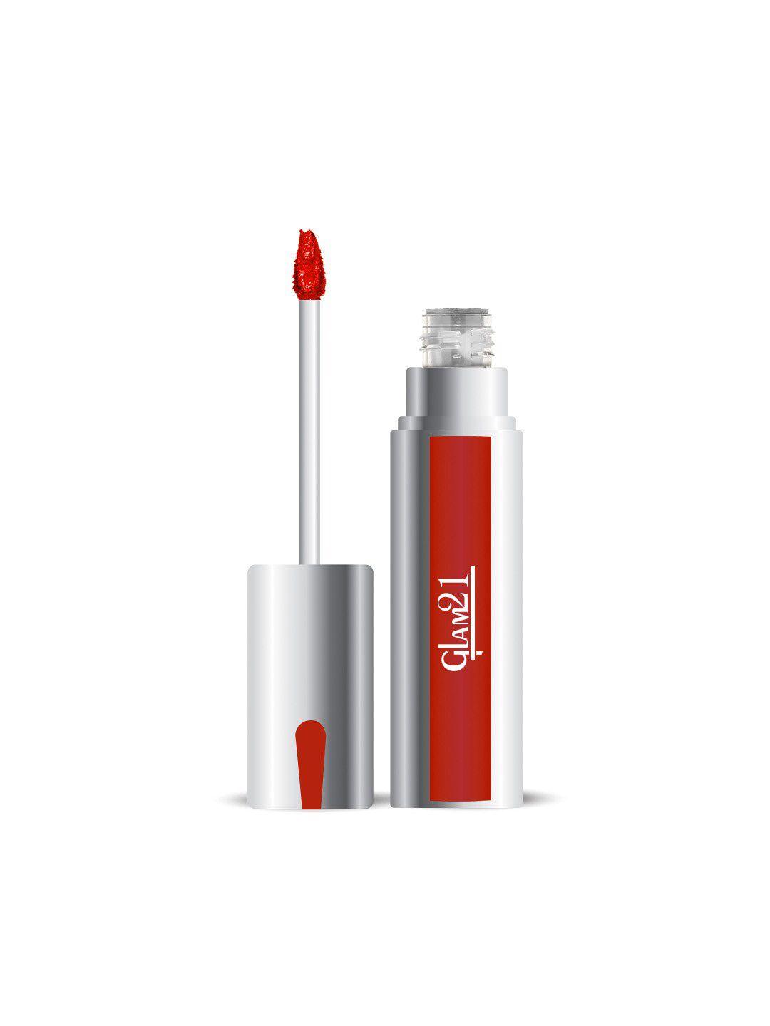 glam21 kiss proof creamy matte liquid lip stain lipstick 6g - red vibes 07