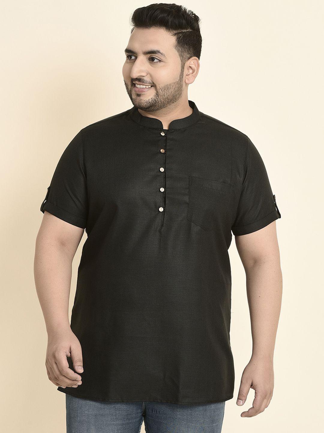 sztori men black thread work kurta