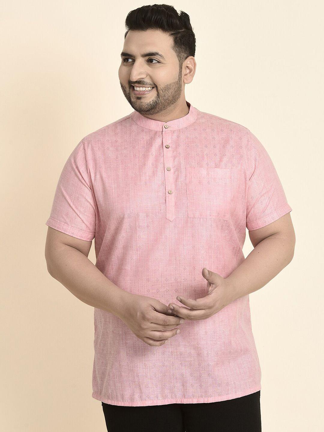 sztori men pink thread work jacquard kurta