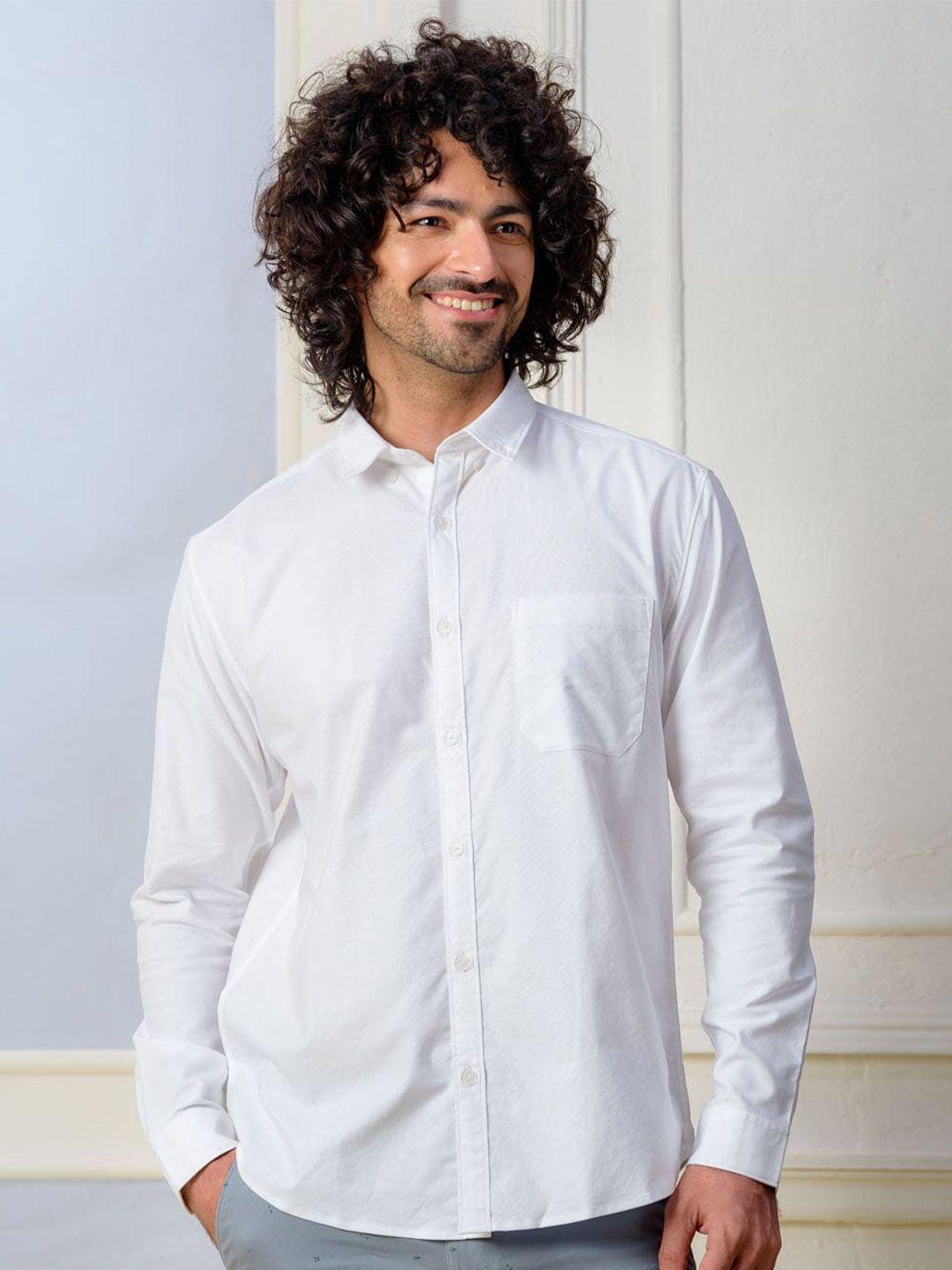 kingdom of white men white opaque casual shirt