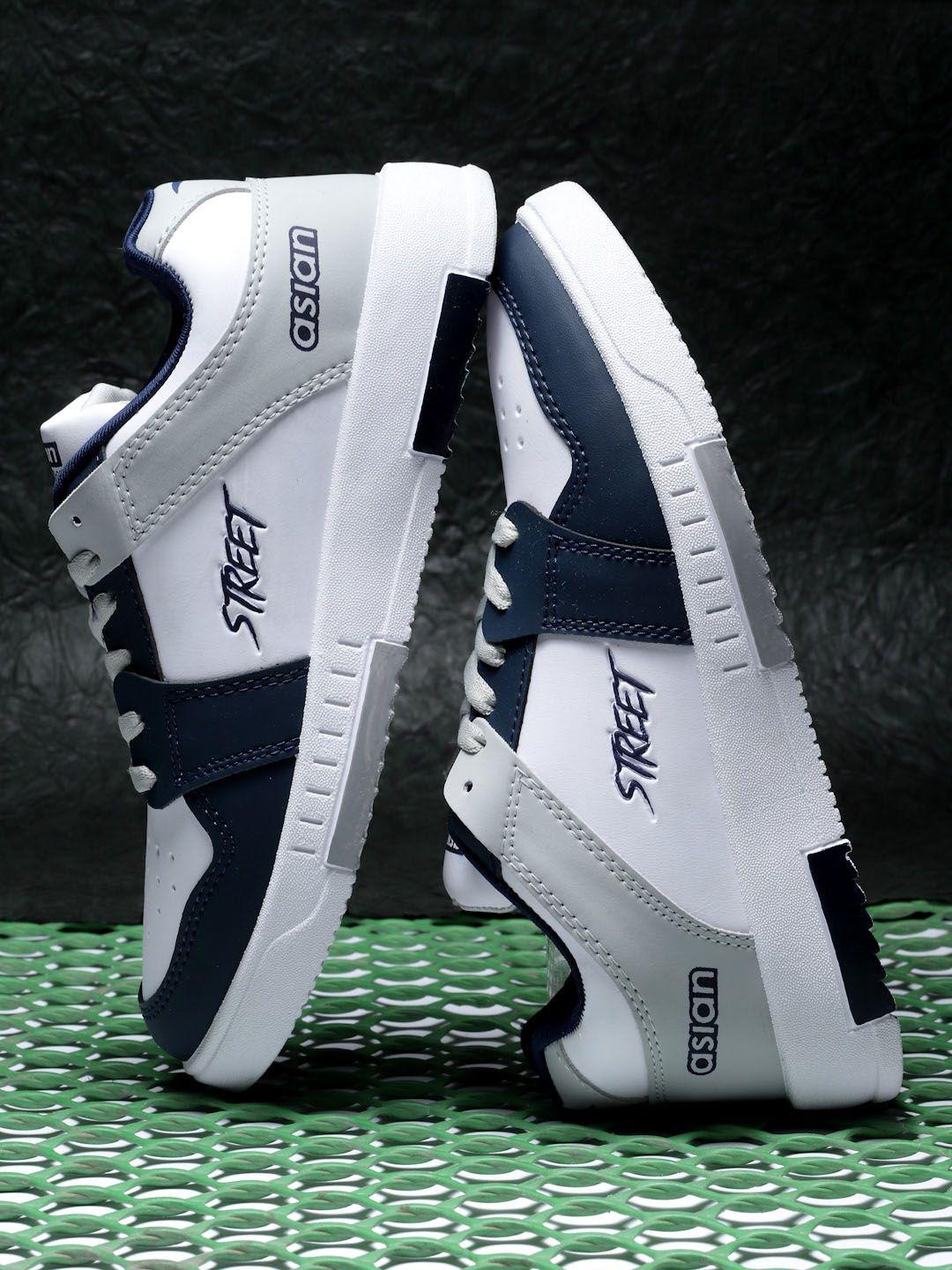 asian men white colourblocked sneakers