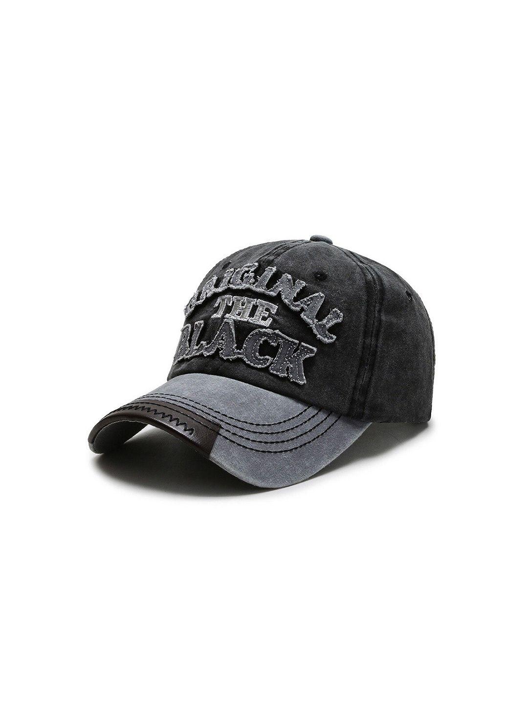 alexvyan men black & grey embroidered baseball cap