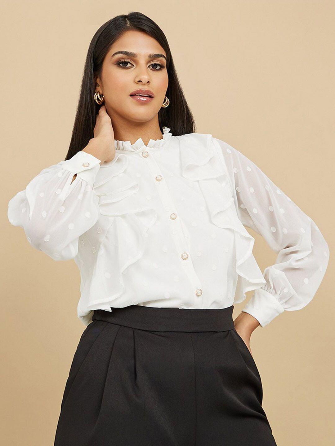 styli white embellished top