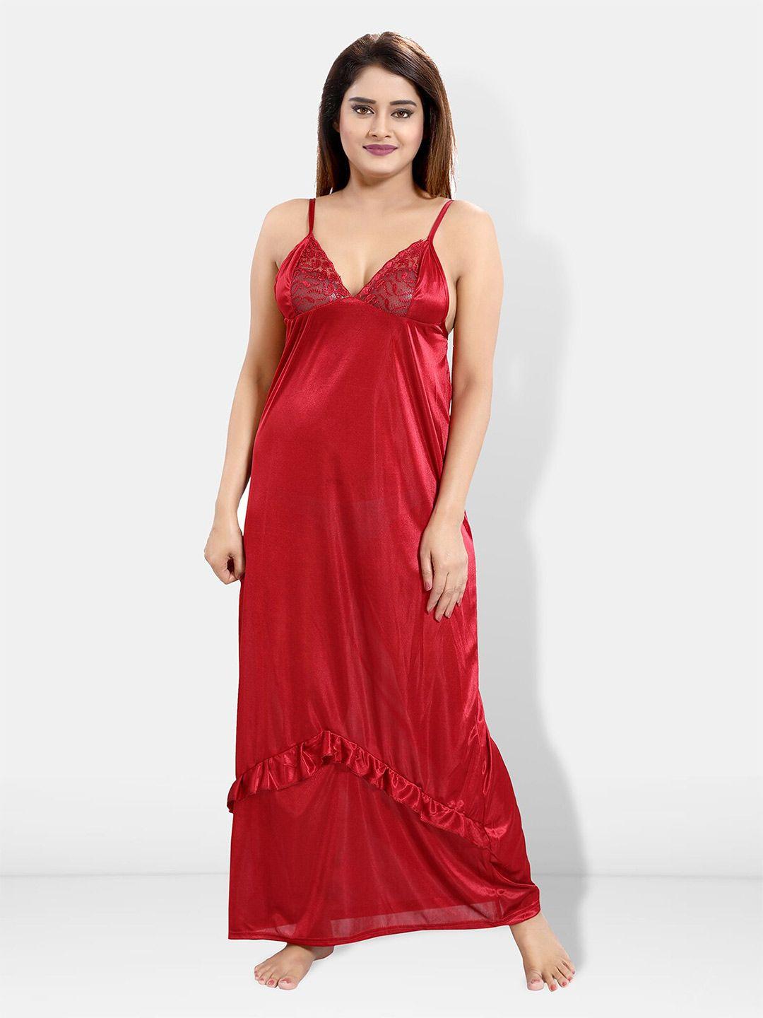 be you maroon maxi nightdress