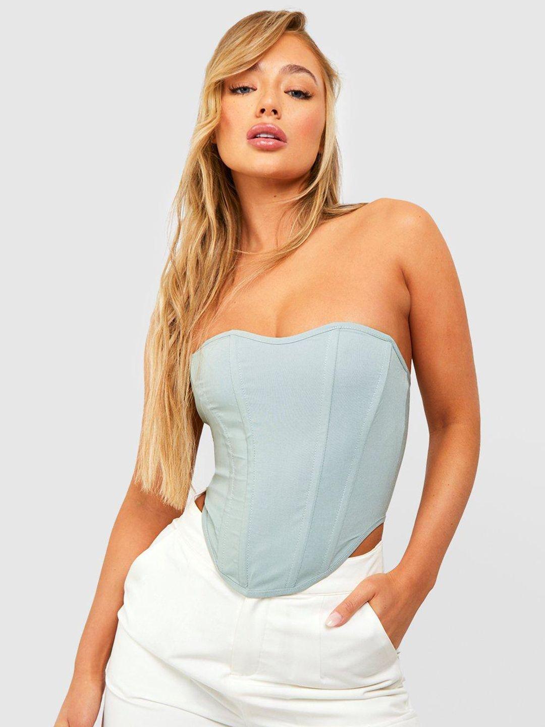 boohoo crop corset top