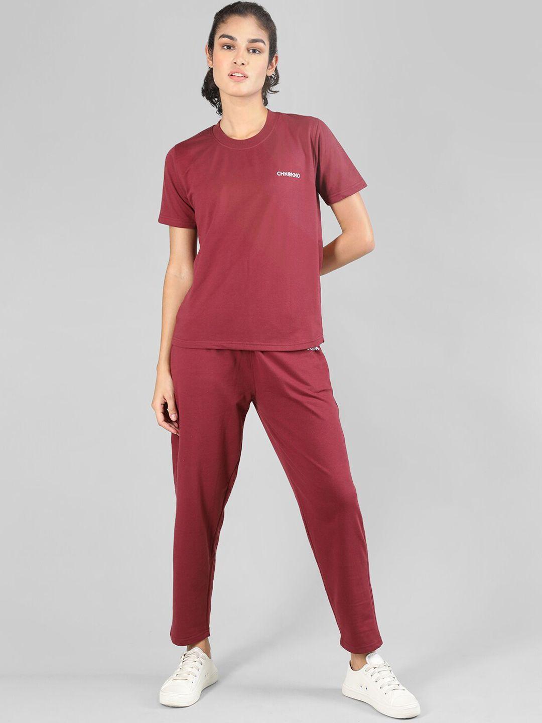 chkokko round neck mid-rise tracksuit