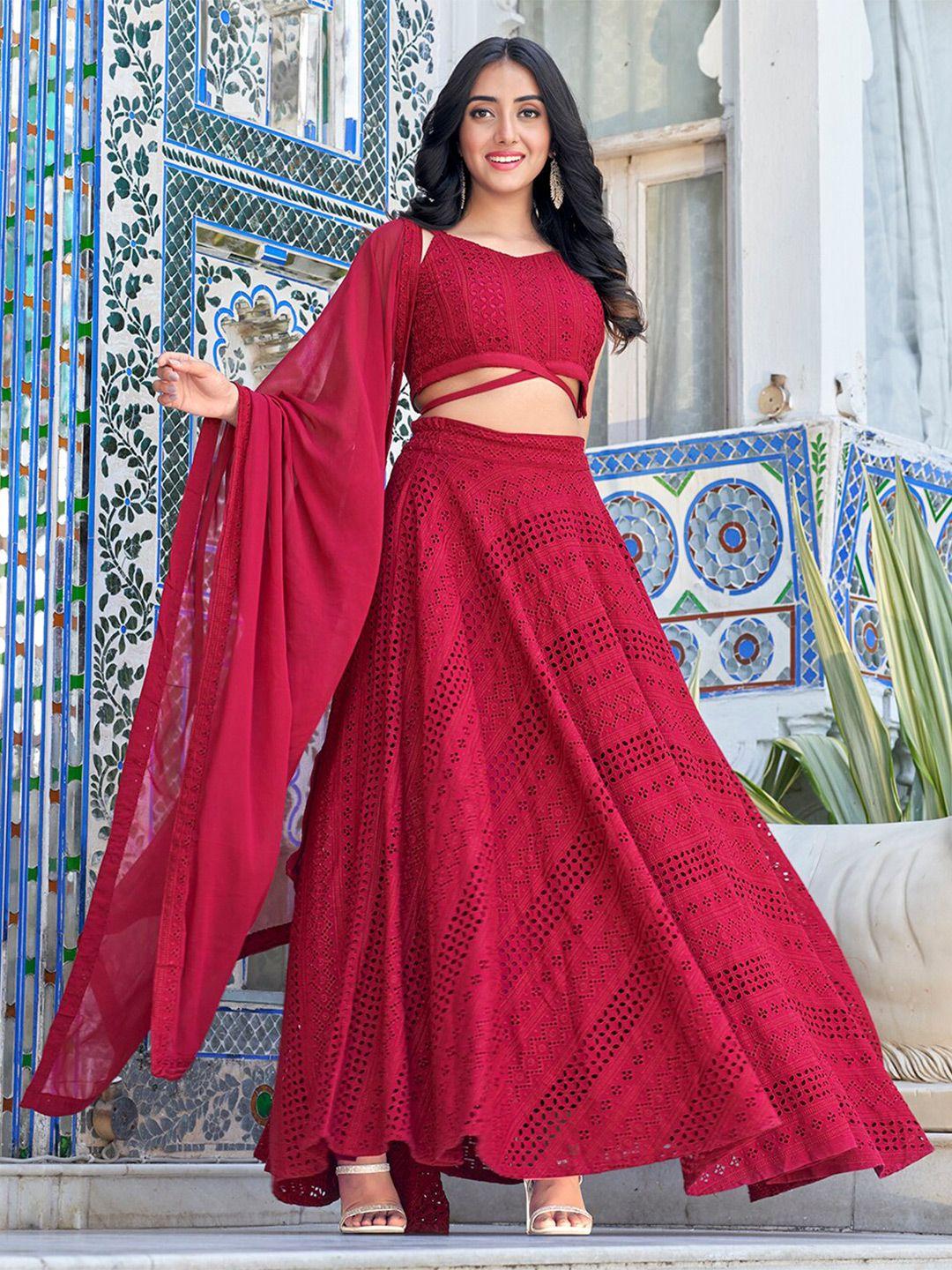 prenea woven design ready to wear lehenga & blouse with dupatta