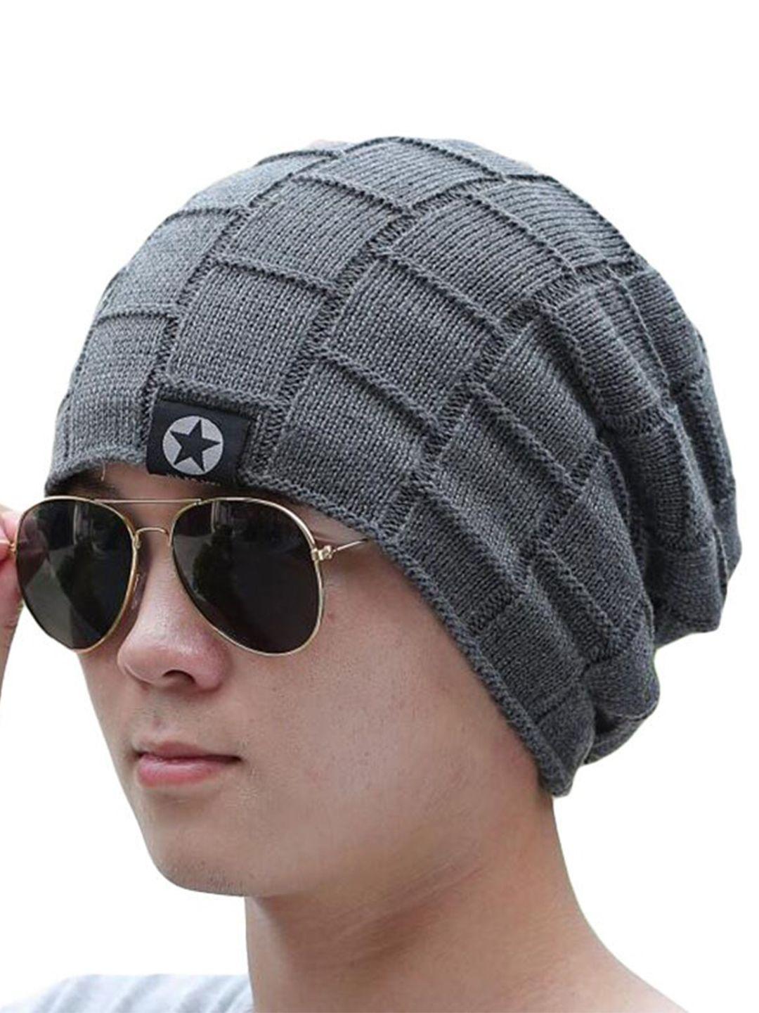 alexvyan men grey beanie