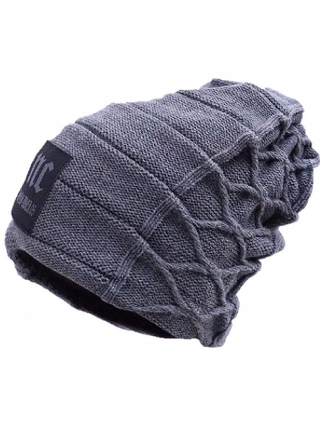 alexvyan men grey beanie