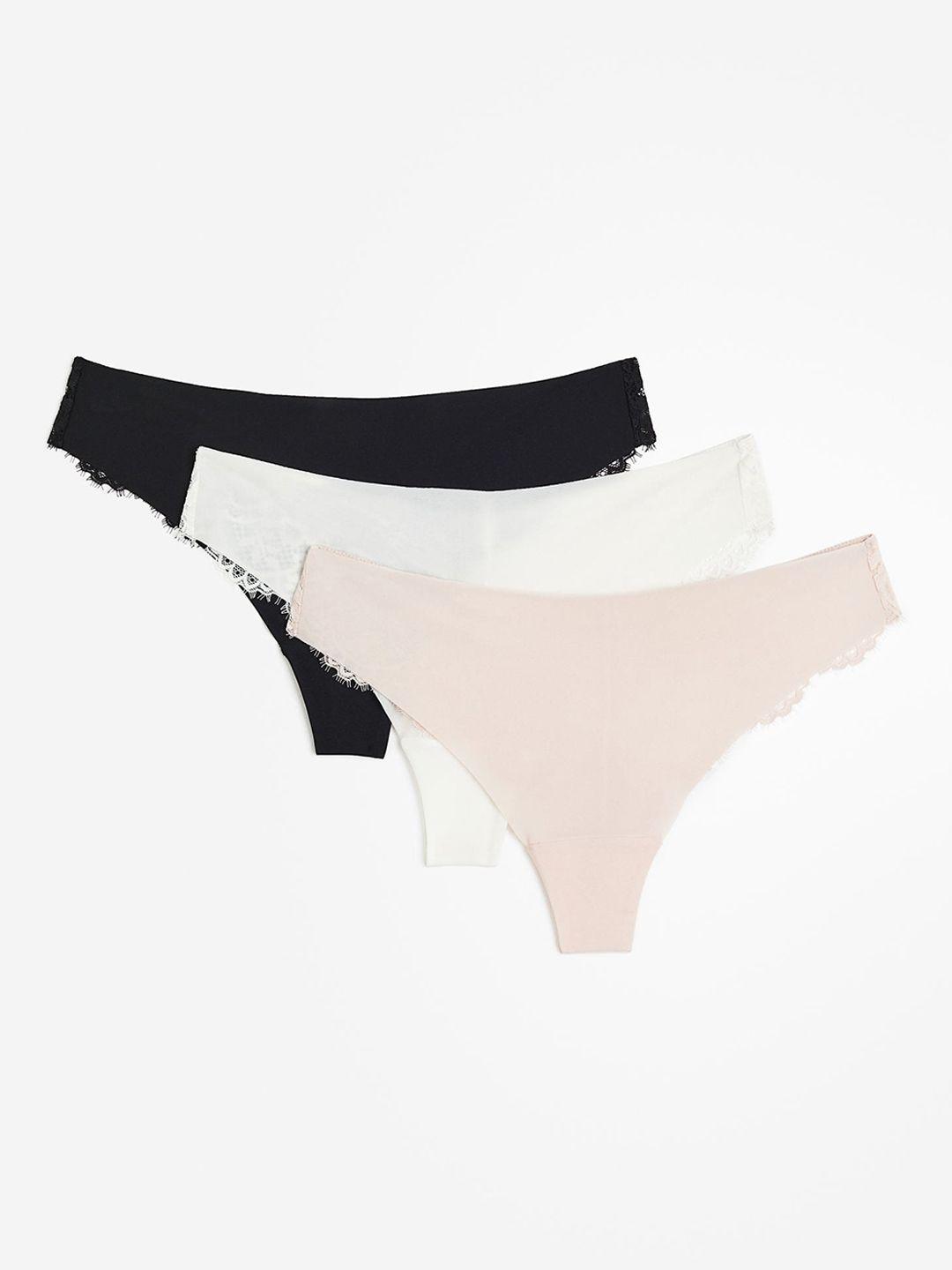 h&m women 3-pack brazilian briefs