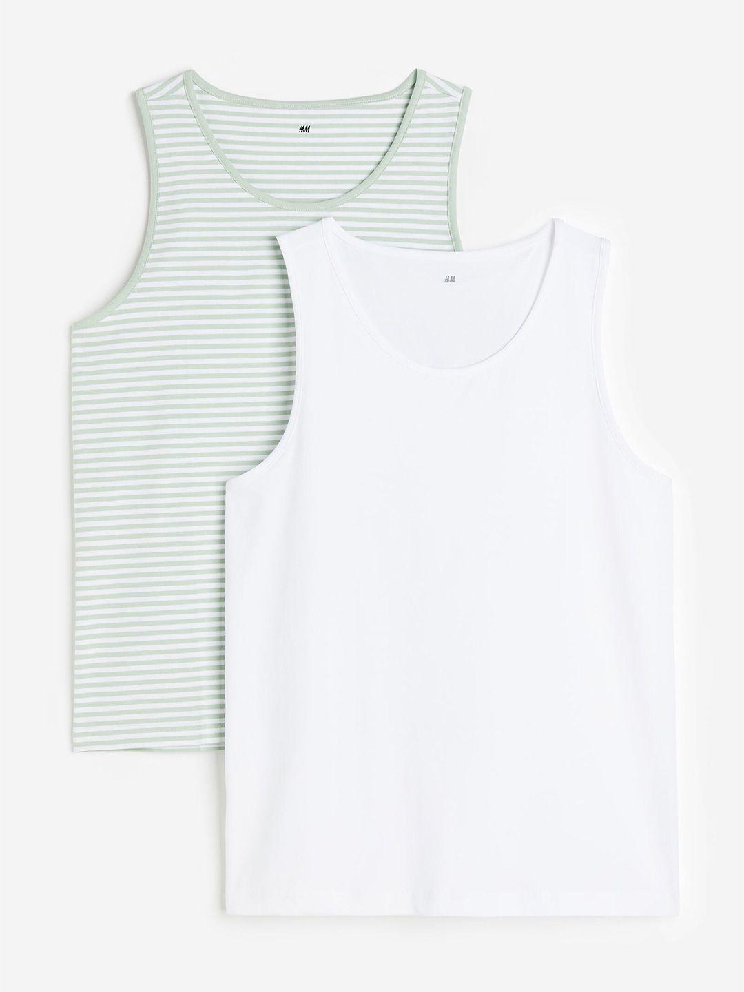 h&m 2-pack regular fit vest tops