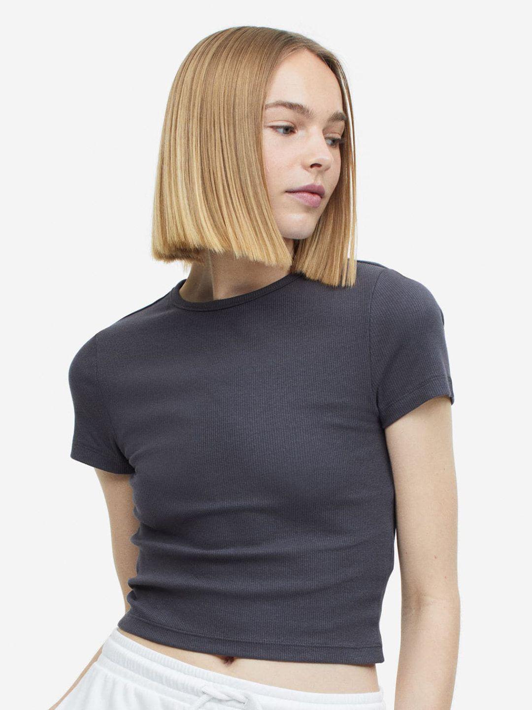 h&m ribbed cropped top