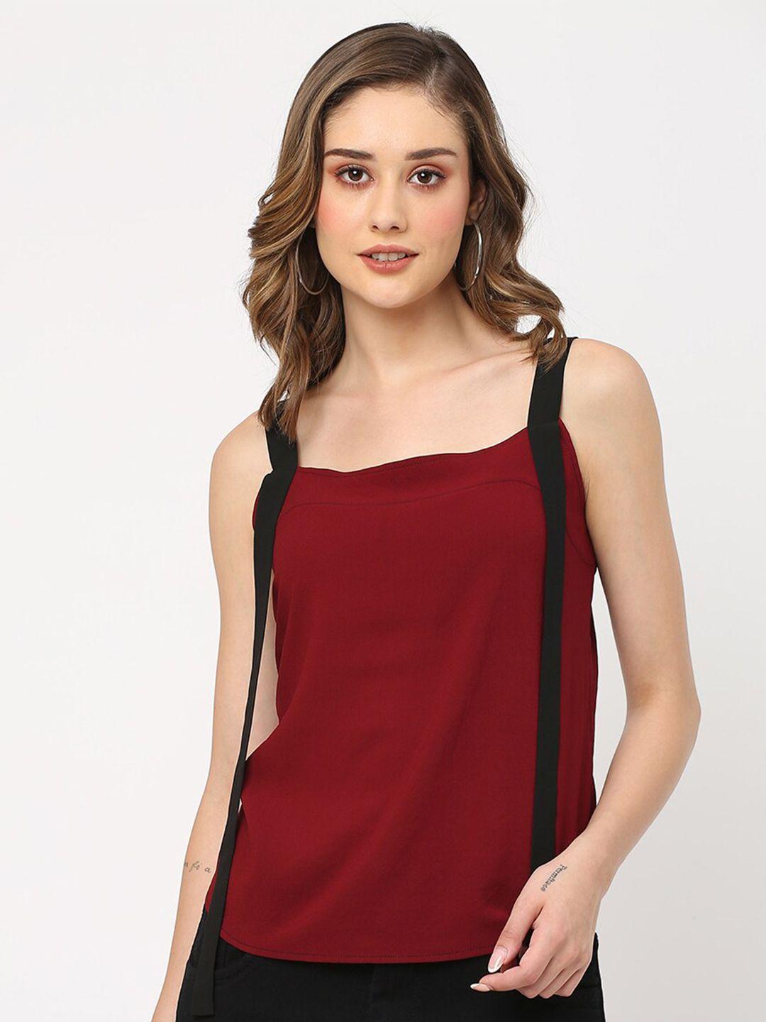 mish shoulder straps georgette top