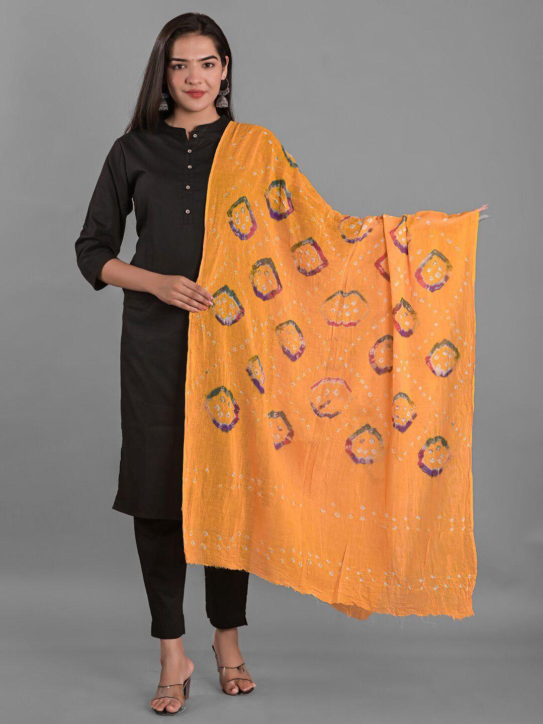 apratim printed bandhani cotton dupatta