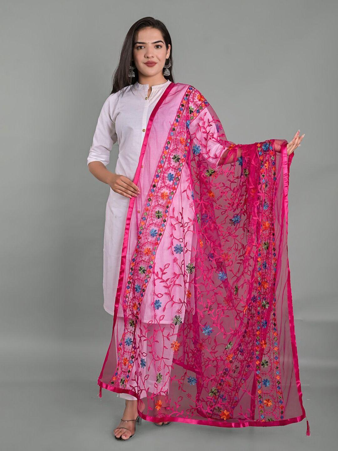 apratim floral embroidered dupatta