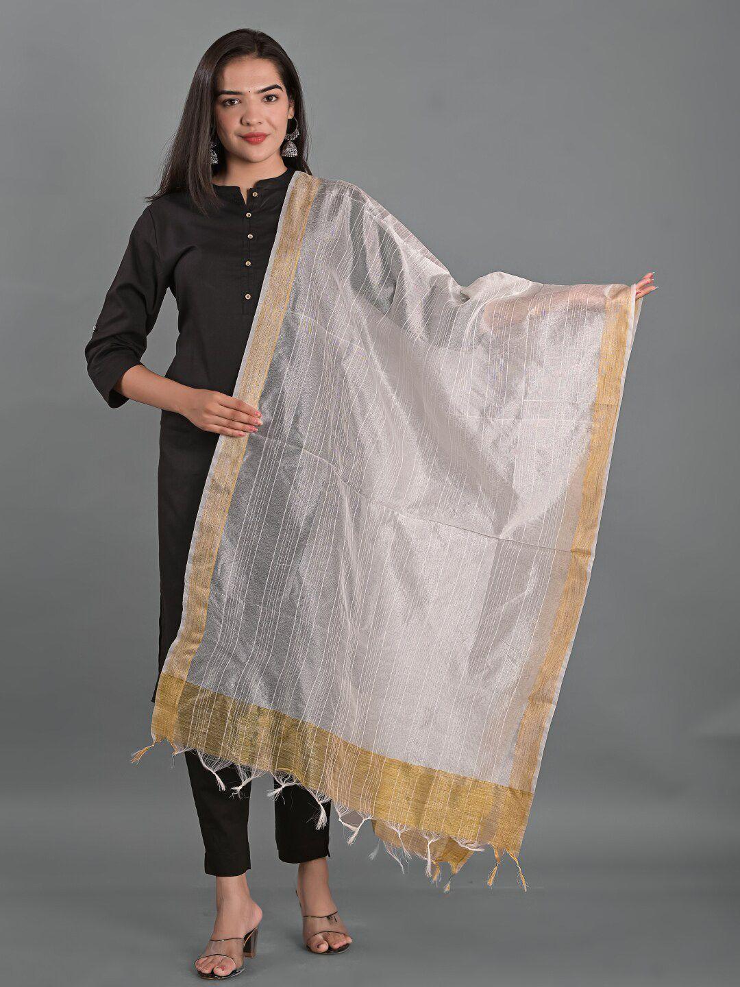 apratim tasselled chanderi dupatta