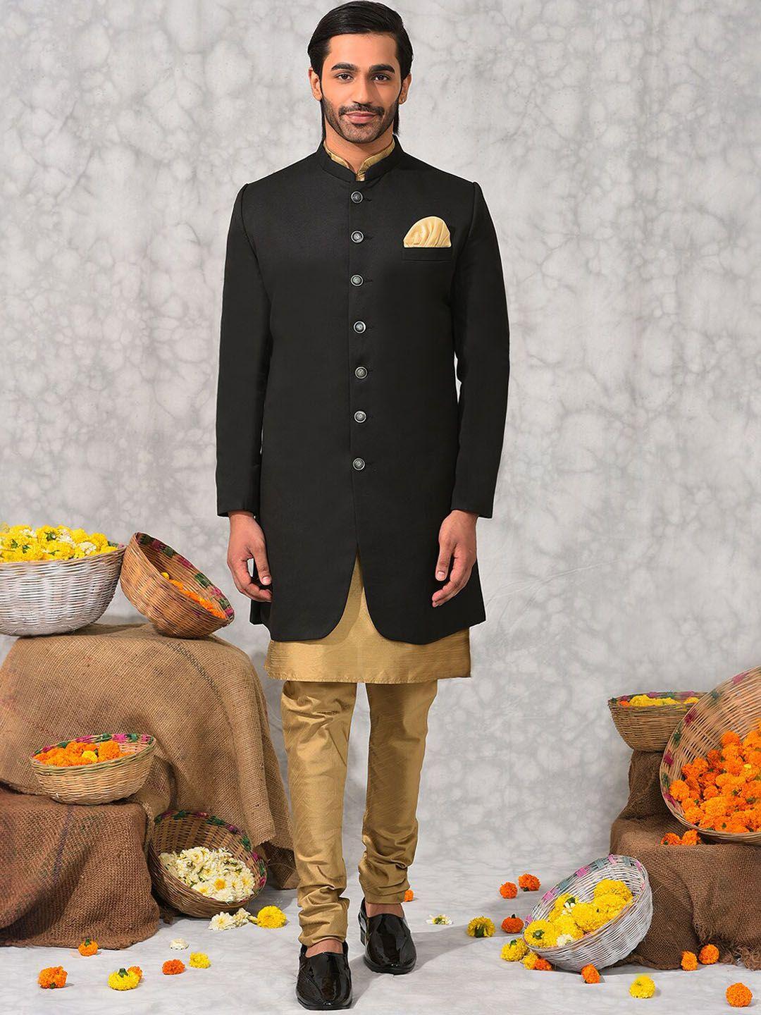 hangup mandarin collar sherwani set