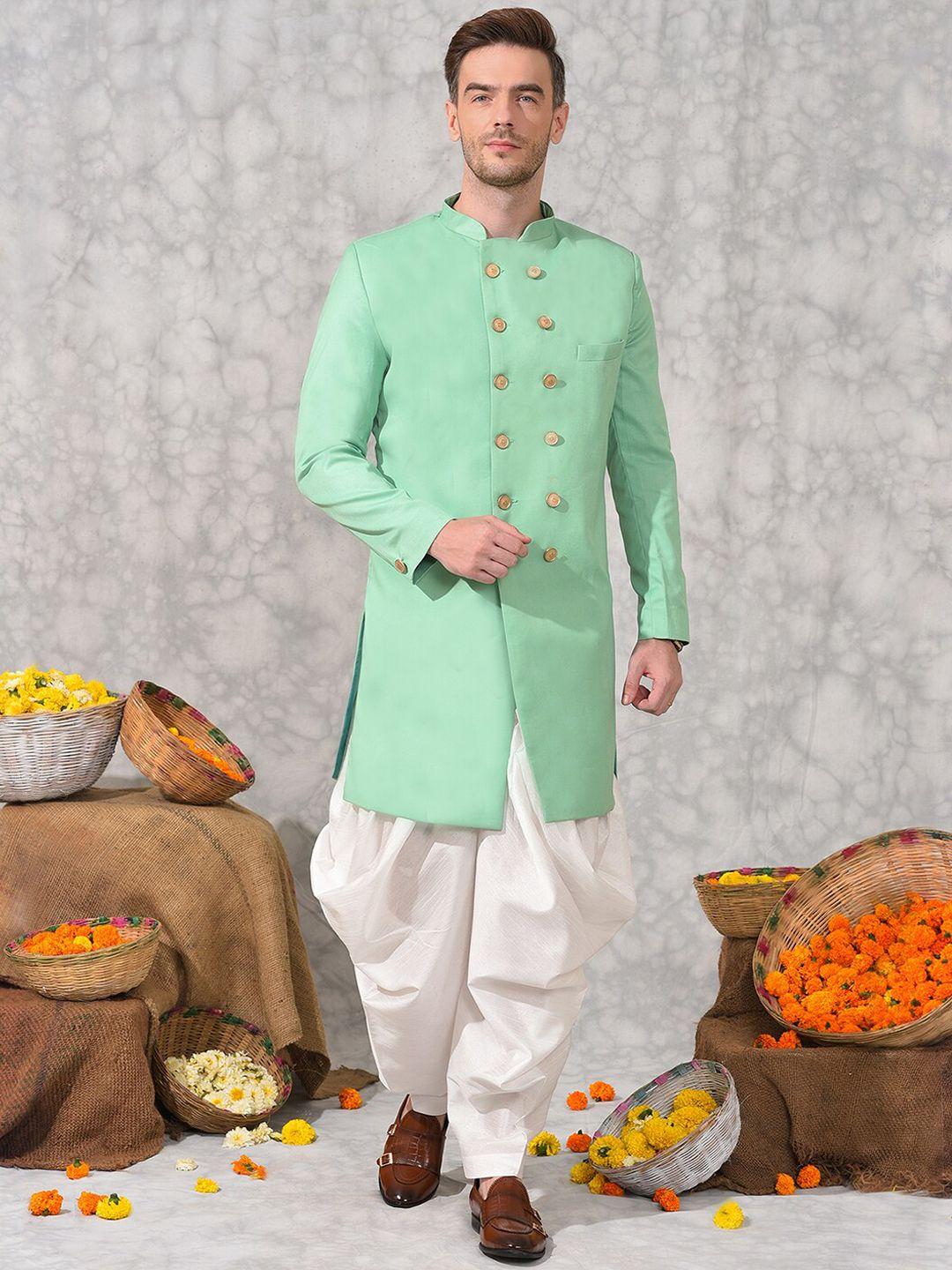 hangup mandarin collar sherwani set