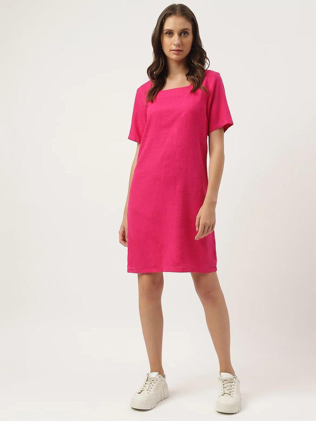 marks & spencer square neck a-line dress