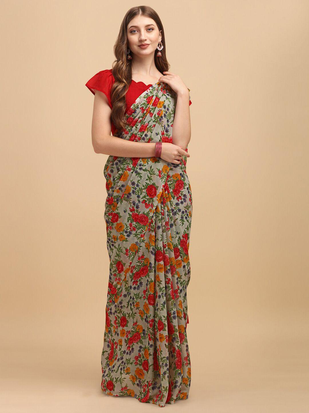 dori floral printed pure georgette saree