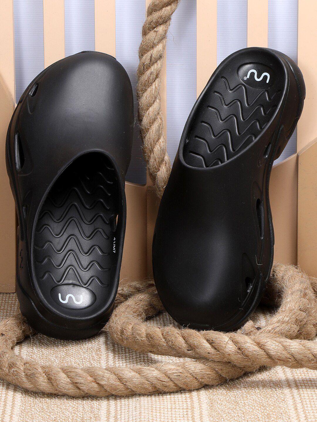 doubleu men round toe rubber clogs