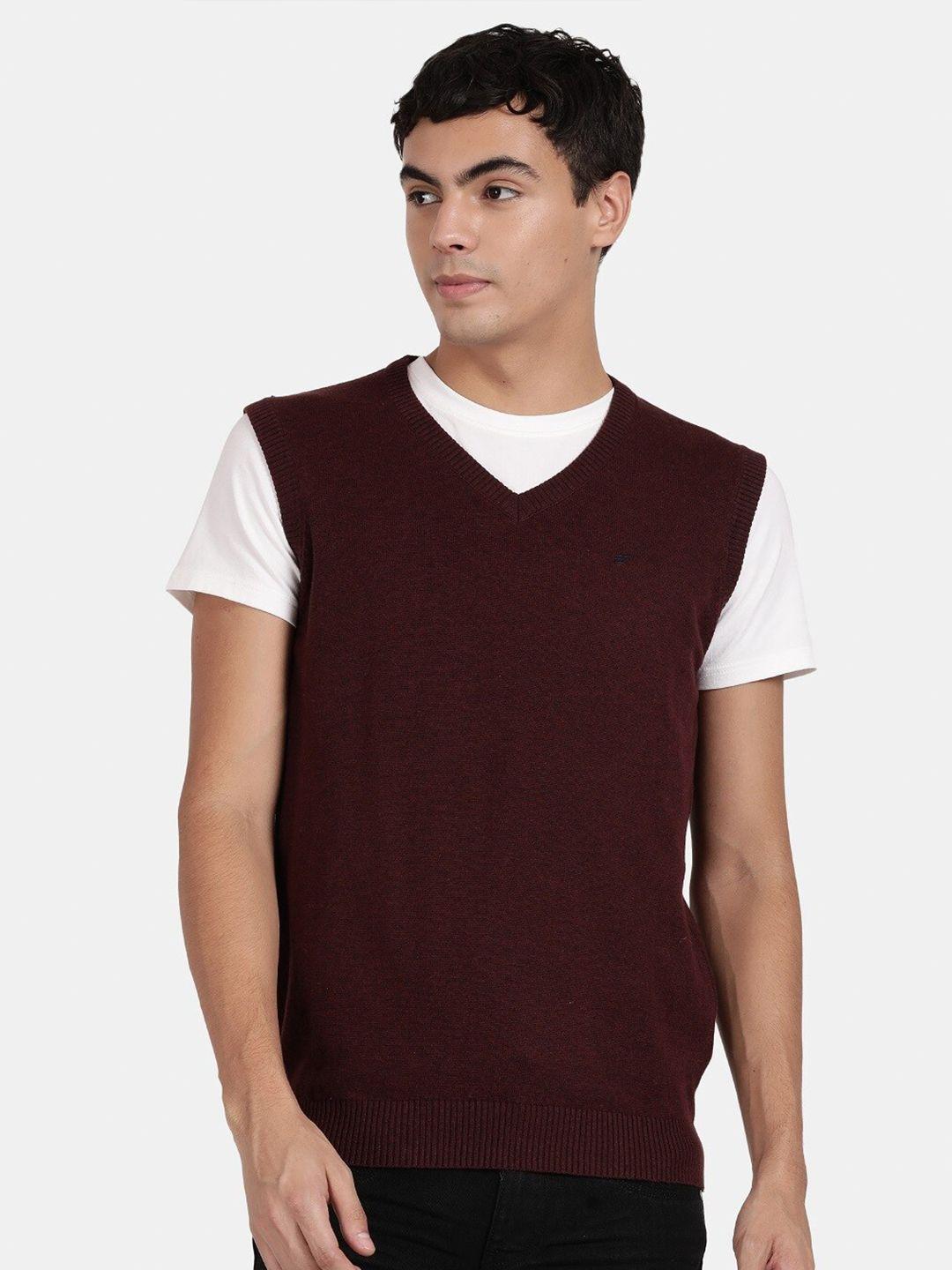 t-base men v-neck sleeveless pullover cotton sweatshirt