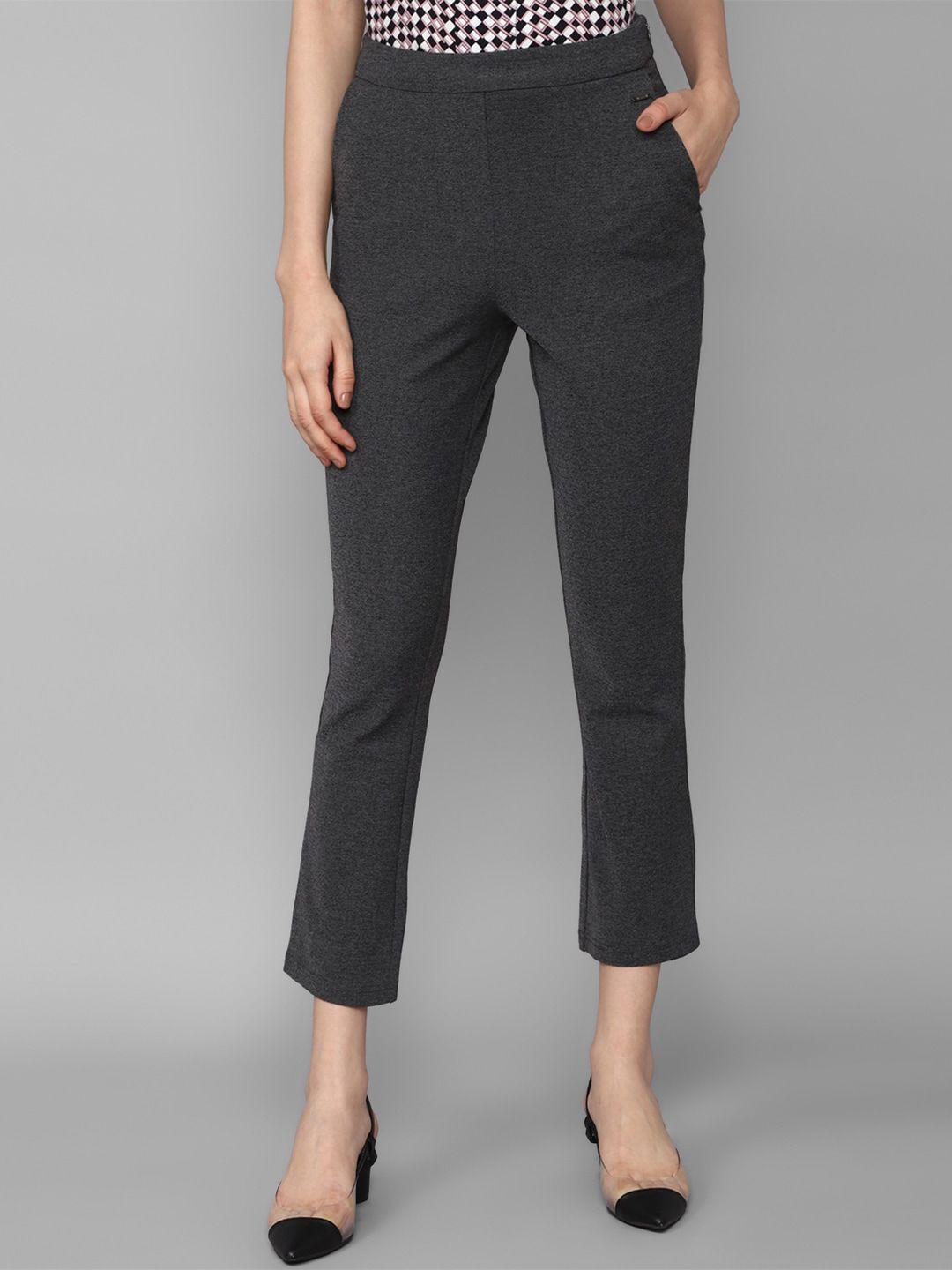 allen solly woman mid-rise cigarette trousers