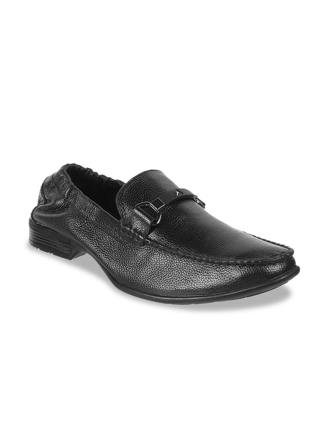 metro men textured leather loafers