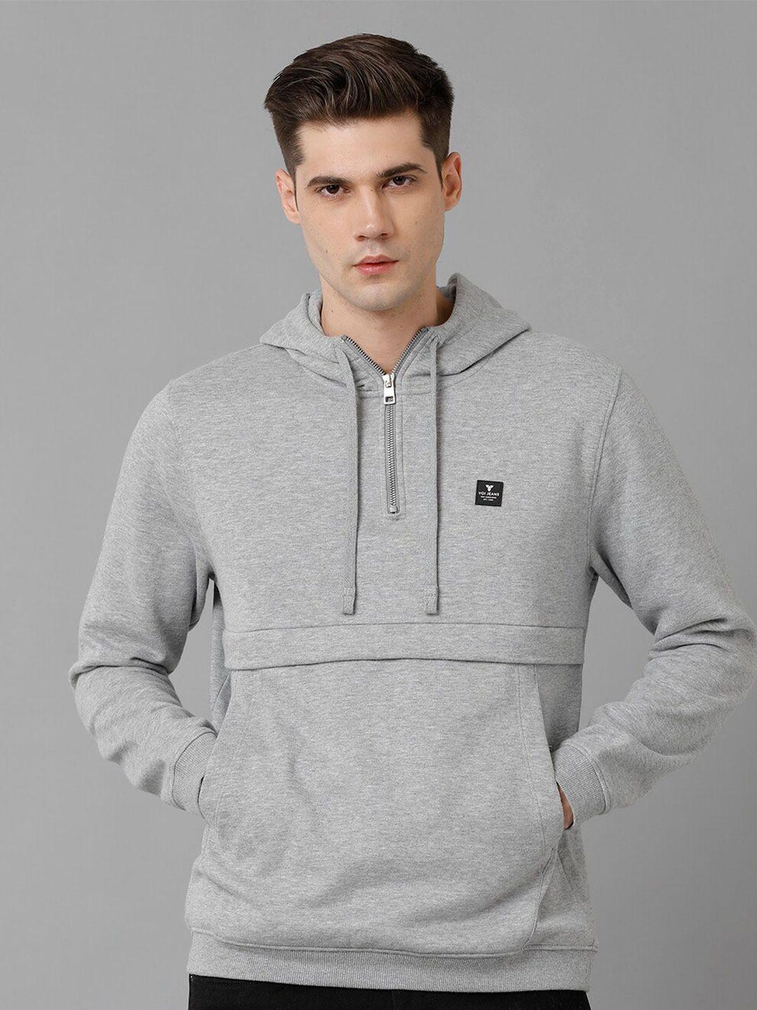 voi jeans hooded pullover sweatshirt