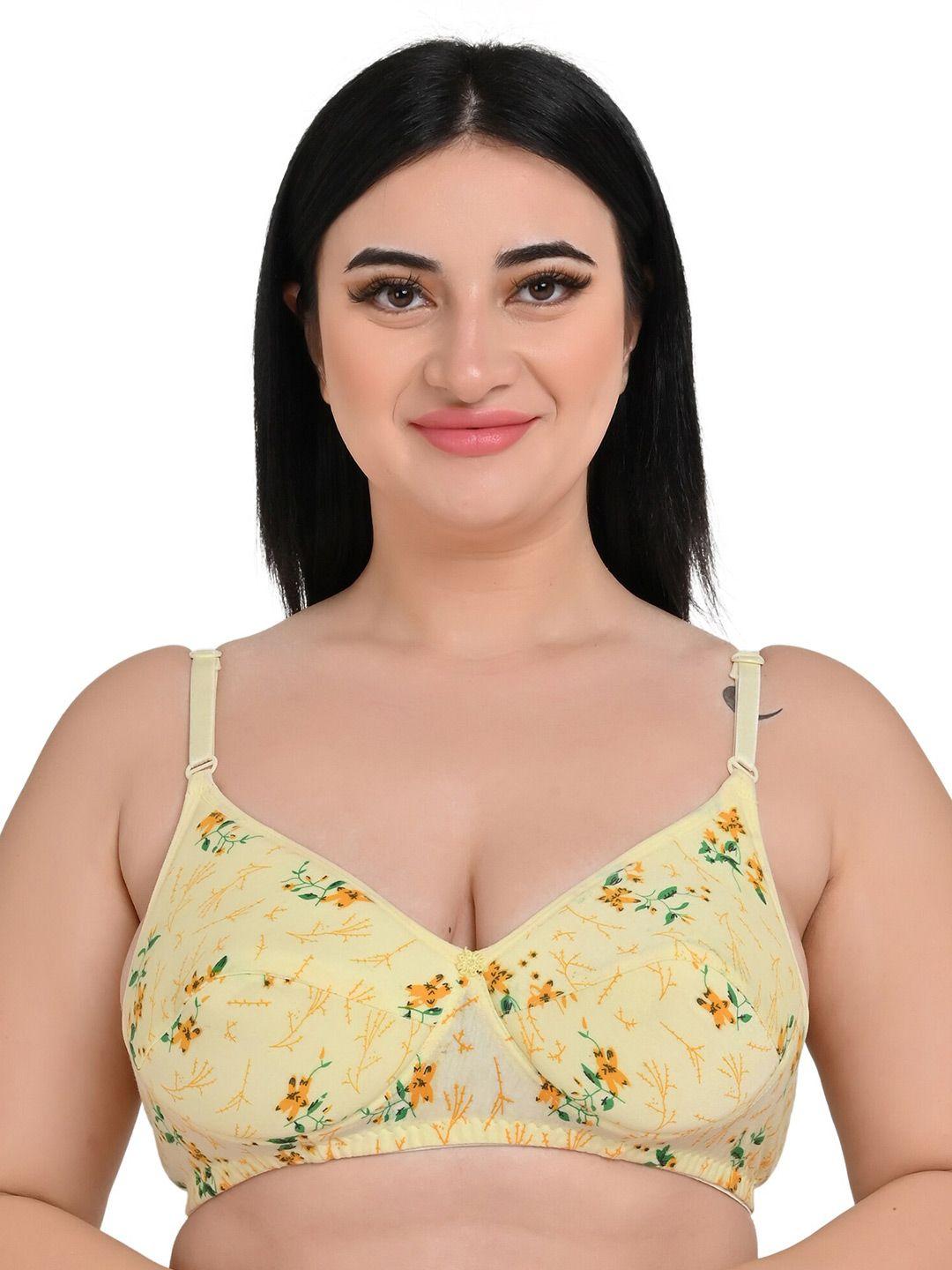 piylu pack of 3 printed all day comfort full coverage bras kritifoam-cb3-lp-lemon-peach