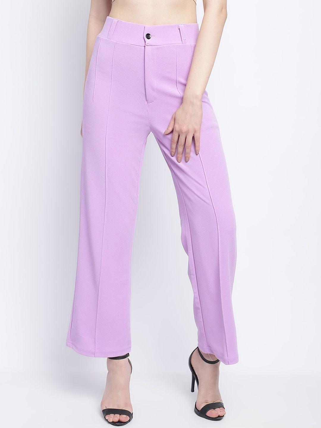 wuxi women relaxed straight leg straight fit parallel trousers