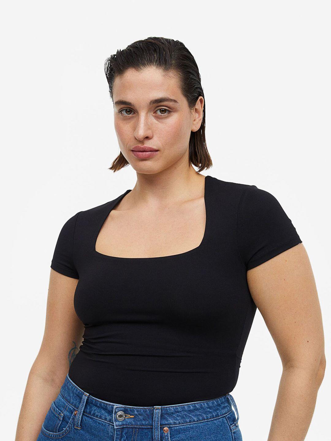 h&m square-neck top