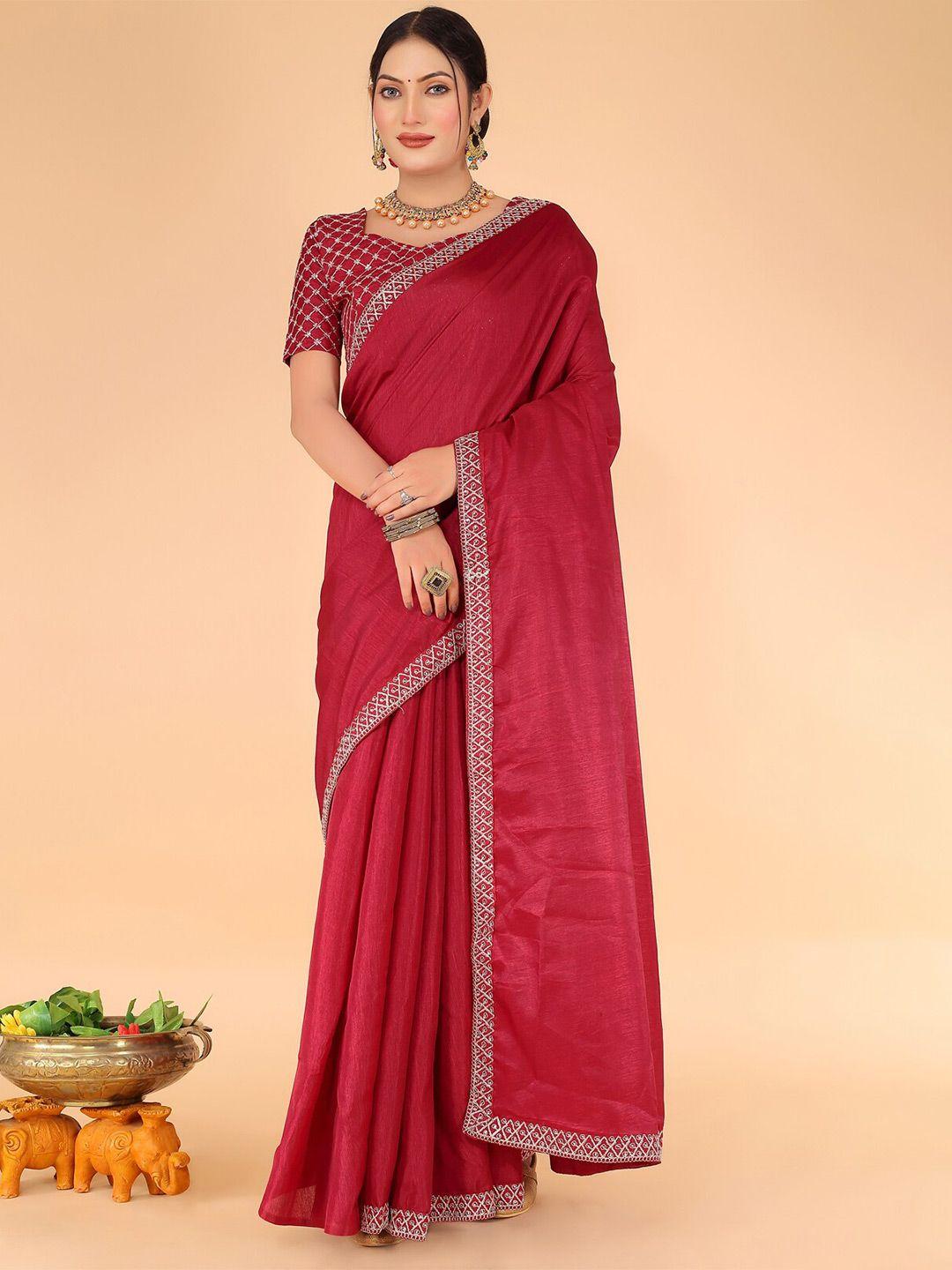 saadhvi embroiodered border zari art silk saree