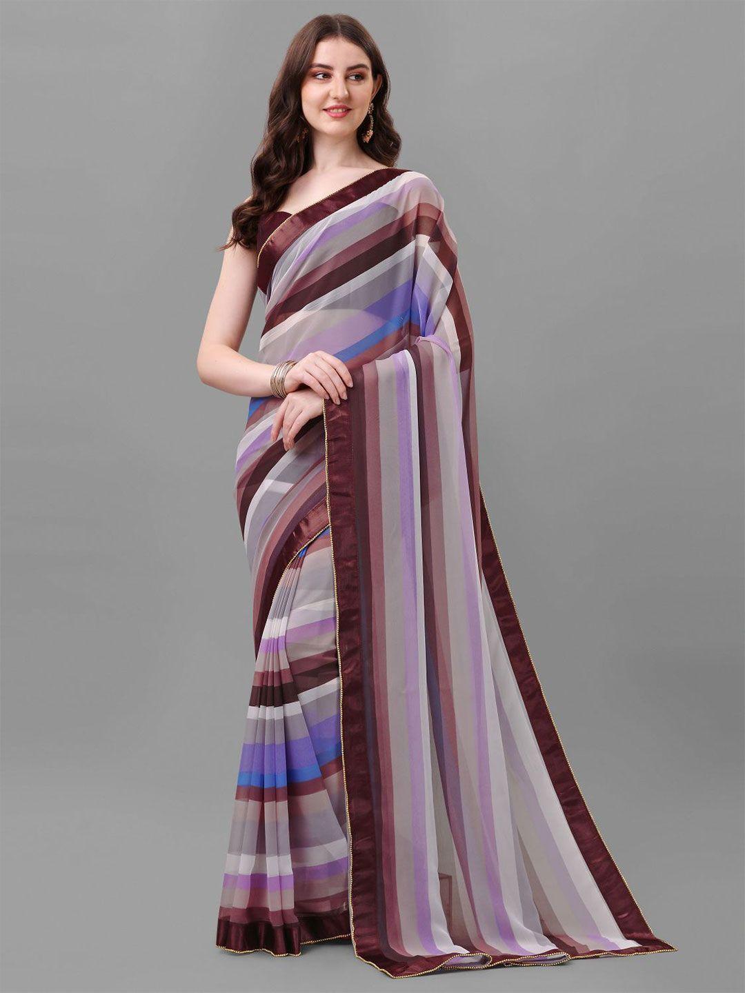 b4me.com striped pure georgette saree