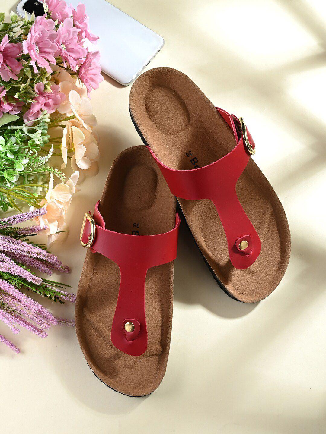 briskers women open toe t-strap flats with buckles